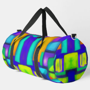 Electric Vibes Dreams Stilvolle Vintage Abstrakte  Duffle Bag