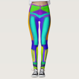 Electric Vibes Dreams Stilvolle Vintage Abstrakte Leggings