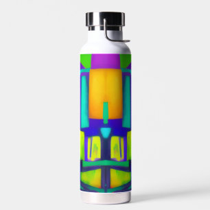 Electric Vibes Dreams Stilvolle Vintage Abstrakte Trinkflasche
