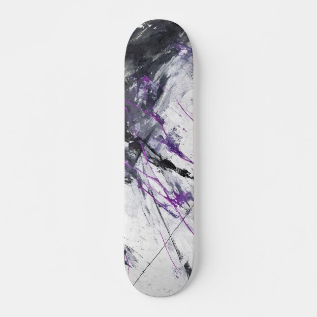 Electric Violet Marble Abstract Skateboard (Vorne)