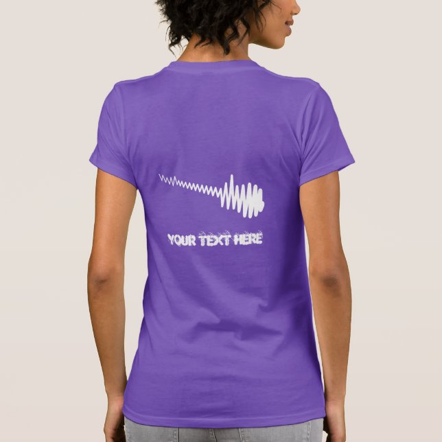 Electric White Waveform Guitar Sound T-Shirt (Rückseite)