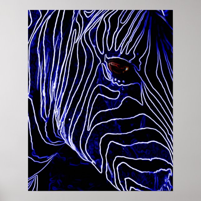 Electric Zebra Poster (Vorne)