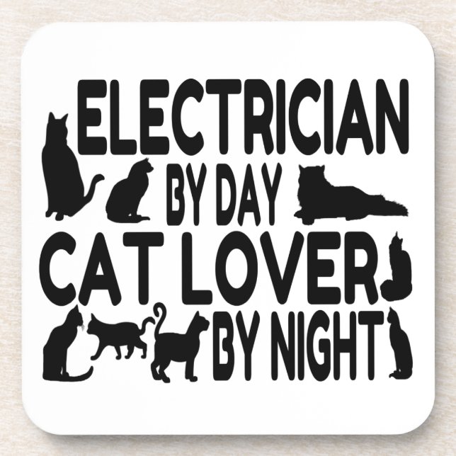 Electrical Cat Lover Untersetzer (Vorderseite)