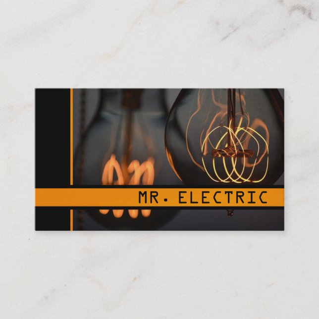 Electrical Electrician Business Card Visitenkarte (Vorderseite)