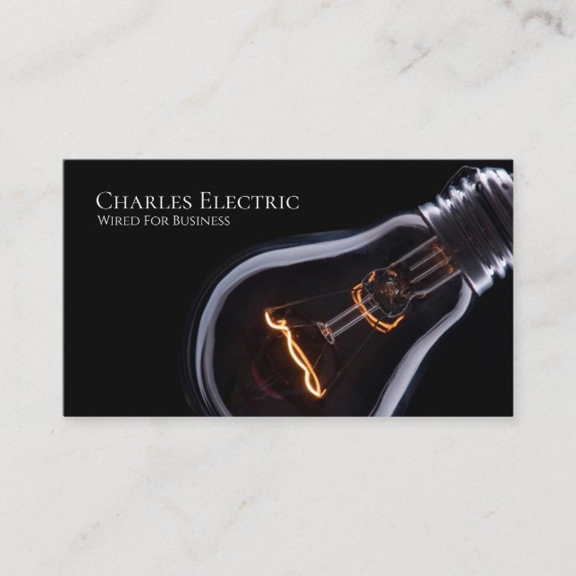 Electrical Electrician Electrical Business Card Visitenkarte (Vorderseite)