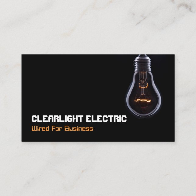 Electrical Electrician Electrical Business Card Visitenkarte (Vorderseite)
