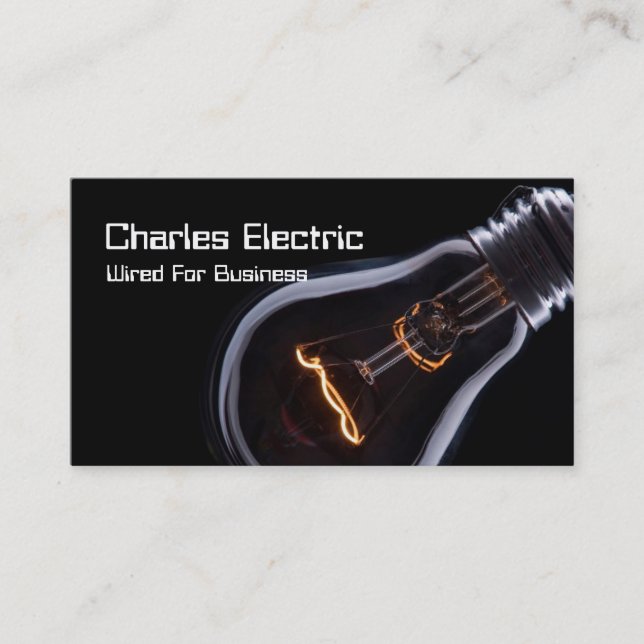 Electrical Electrician Electrical Business Card Visitenkarte (Vorderseite)
