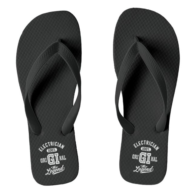 Electrical Job Title Gift Flip Flops (Fußbett)