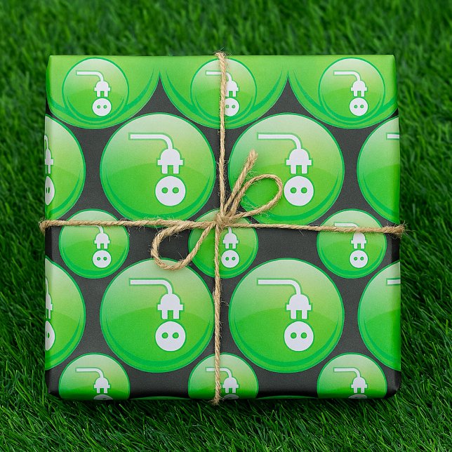 Electrical Plug Symbol Wrapping Paper Geschenkpapier (Von Creator hochgeladen)
