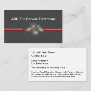 Electrical Services Electrician Business Cards Visitenkarte