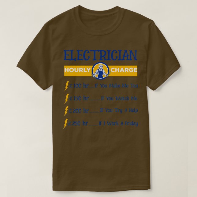 Electrical Shirt IBEW Gewerkschaft Vater T Shirt R (Design vorne)