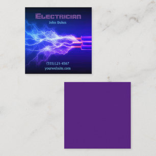 Electrical Voltage Handyman Business Card Quadratische Visitenkarte