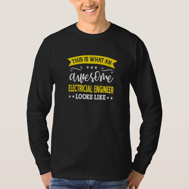 Electricial Engineer Job Title Employee Electricia T-Shirt (Vorderseite)