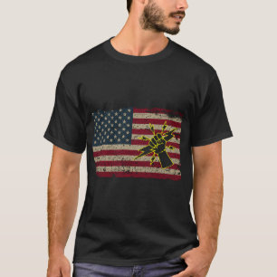 Electrician America Flag Patriotic Electrical T-Shirt