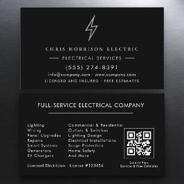 Electrician – Black Silver Electrical Service Visitenkarte