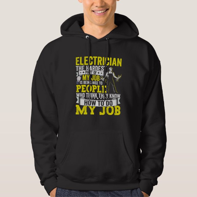 Electrician Dad Apparel Electric Lineman for Men   Hoodie (Vorderseite)