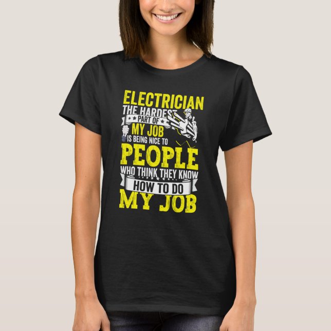 Electrician Dad Apparel Electric Lineman for Men T-Shirt (Vorderseite)