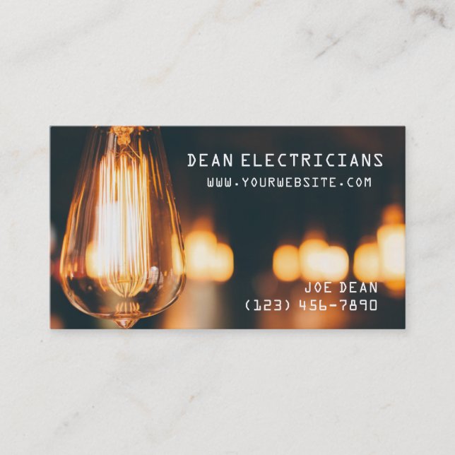 Electrician Electrician Business Card Visitenkarte (Vorderseite)