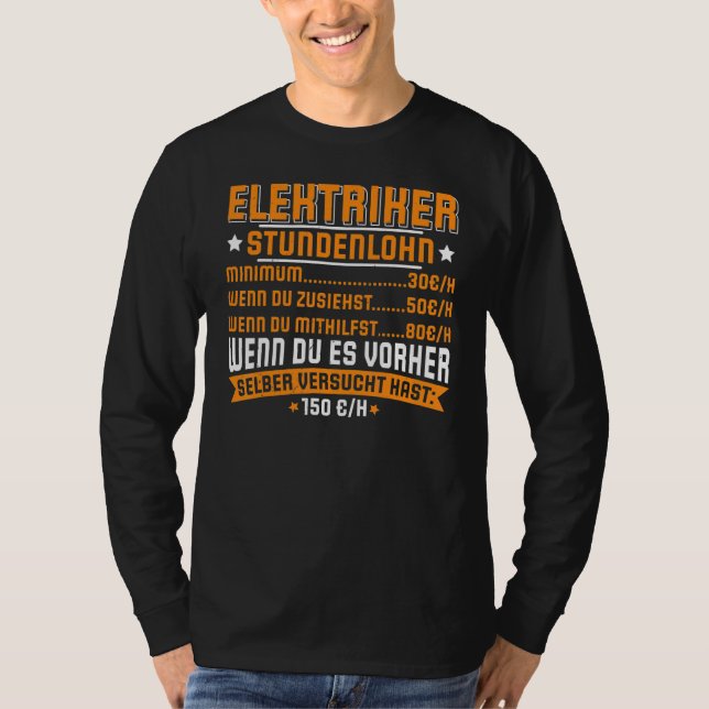 Electrician Electricity electrician Lighting techn T-Shirt (Vorderseite)
