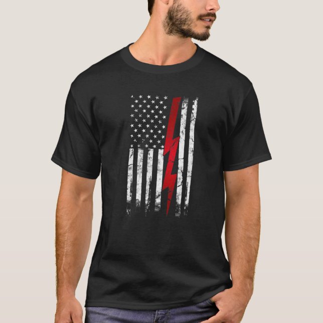 Electrician Flag Electrical Engineering T-Shirt (Vorderseite)