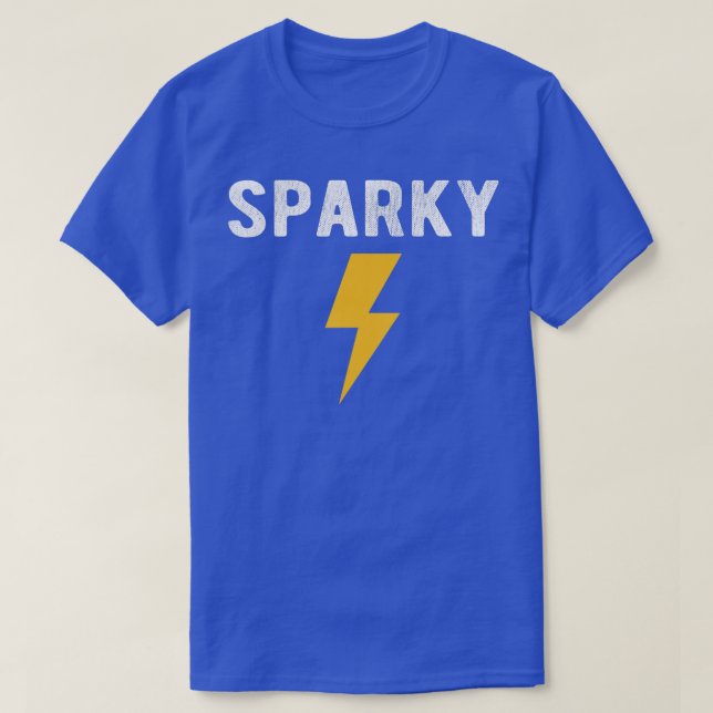 Electrician Gift Funny Sparky Nickname Lightning B T-Shirt (Design vorne)