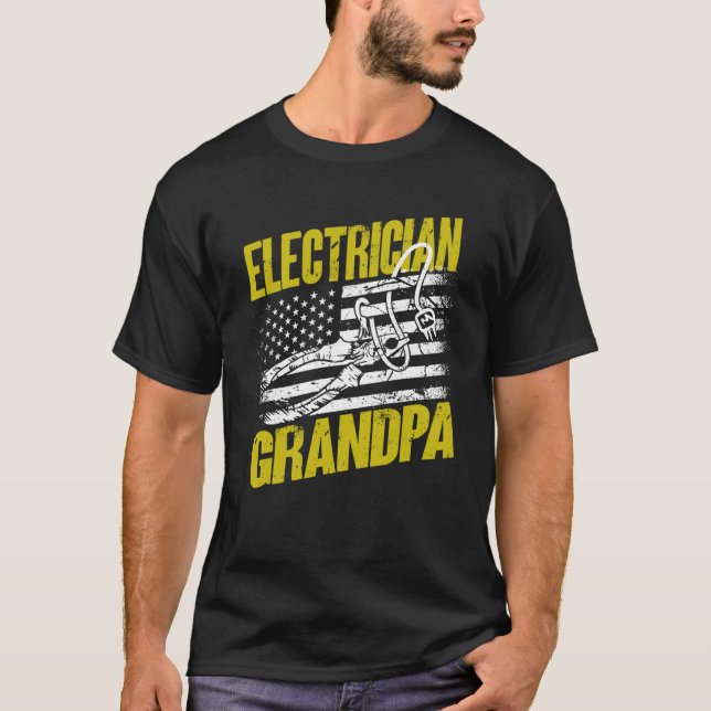 Electrician Grandpa Electrical Engineer Electricia T-Shirt (Vorderseite)