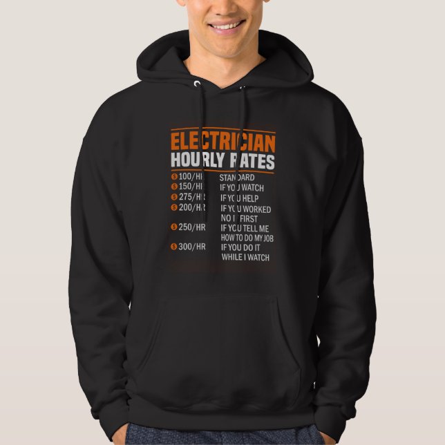 Electrician Hourly Rate Electrical Engineer Linema Hoodie (Vorderseite)