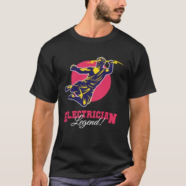 Electrician Legend Wiremen Powerline Technician El T-Shirt (Vorderseite)