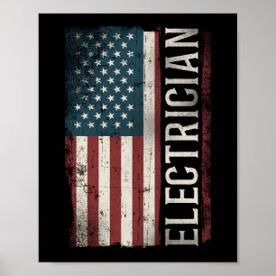 Electrician Lineman Electrician (amerikanische Fla Poster