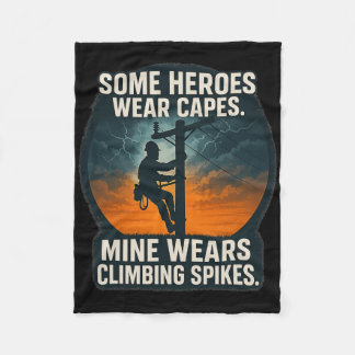 Electrician Lineworker Pride Climbing Spikes Desig Fleecedecke