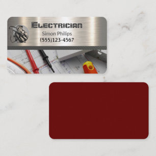 Electrician Metal Handyman Business Card Visitenkarte