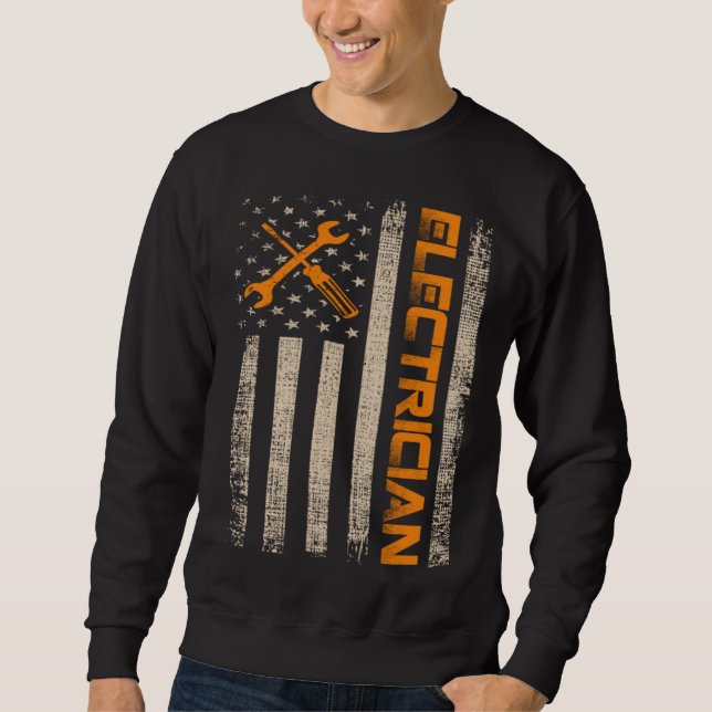 Electrician   Sarcasm and Stupidity Sweatshirt (Vorderseite)