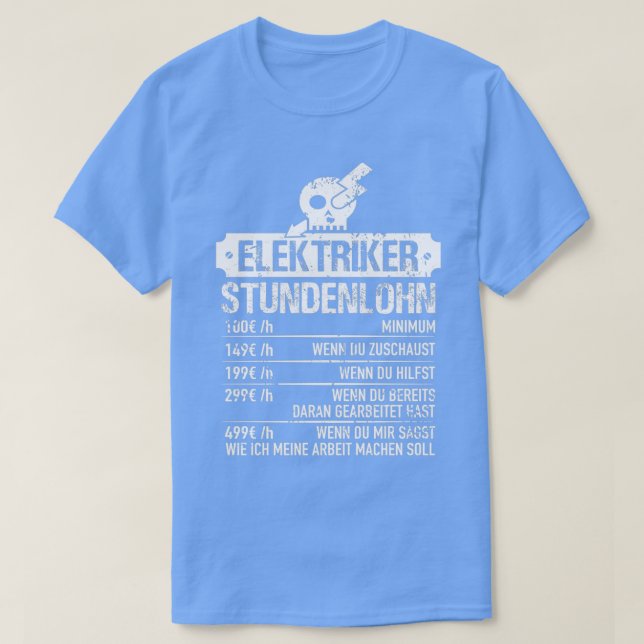 Electrician Stunden Electrician MasterTShirt T-Shirt (Design vorne)
