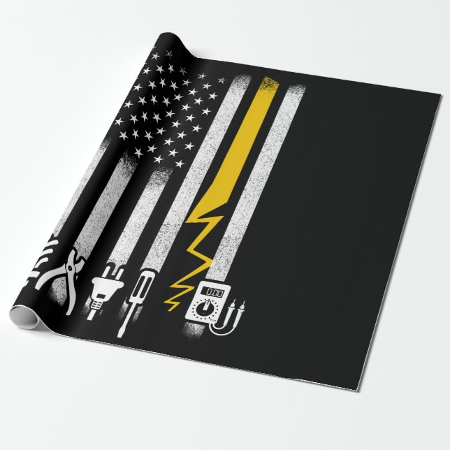 Electrician US Flag Tools for Electricians Geschenkpapier (Ungerollt)