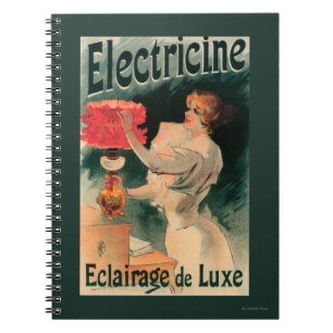 Electricine-WerbeplakatFrankreich Notizblock