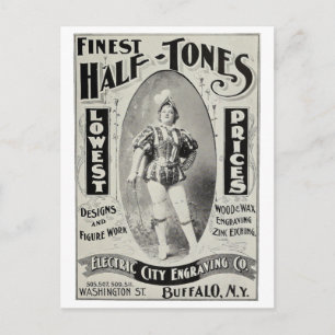 "Electricity City Graving Advertisement" Postkarte