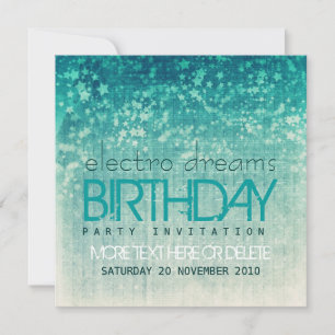 Electro Dreams Party Einladung zum Geburtstag