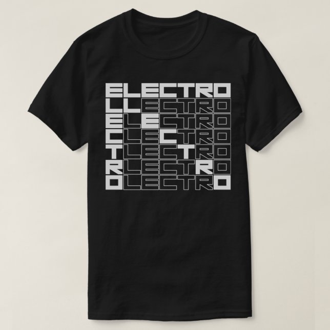 ELECTRO fett formatierter Textentwurf T-Shirt (Design vorne)