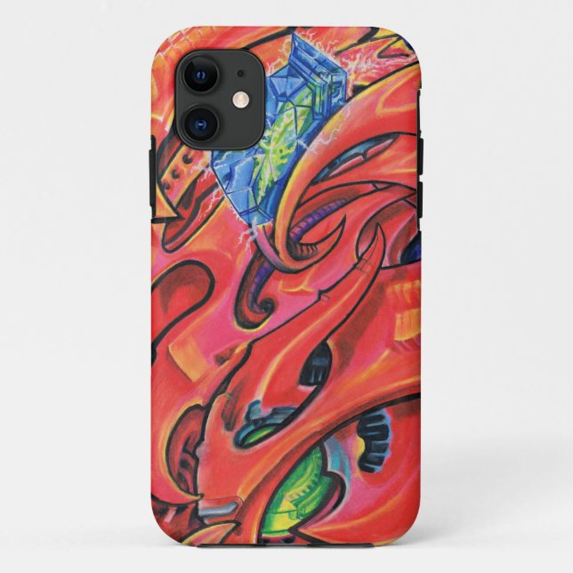 "Electro-Kristall Mech " Case-Mate iPhone Hülle (Rückseite)