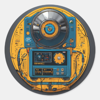 Electro Magnetaufkleber Runder Aufkleber