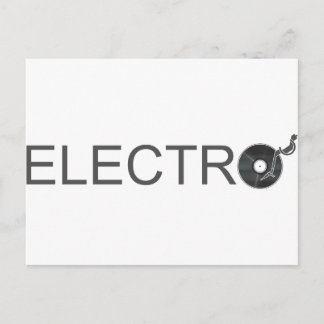 Electro - Music Turntable vinylrecord DJ Clubber Postkarte