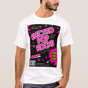 Electro-Pop-Felsen-Süßigkeits-Rosa-T - Shirt