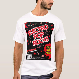 Electro-Pop-Felsen-Süßigkeits-Rot-T - Shirt