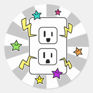 Electro Süsse Runder Aufkleber