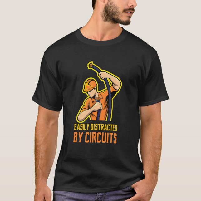 Electro Worker Electrician Voltage T-Shirt (Vorderseite)
