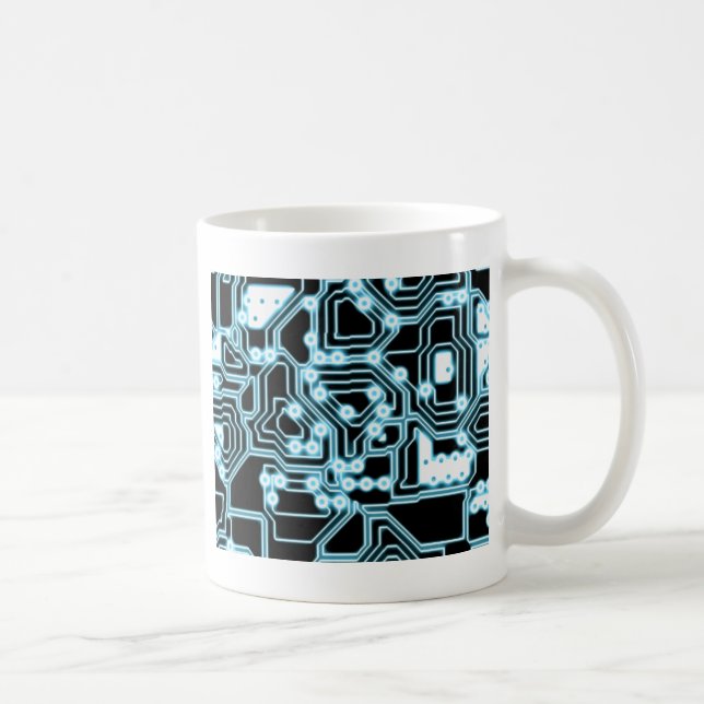 ElecTRON - Blau / Schwarz Kaffeetasse (Rechts)