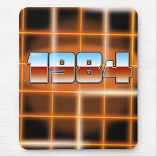 Electronic 1984 Cartoon Poster. Mousepad