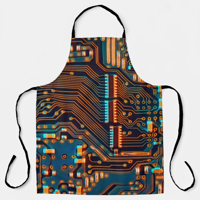 Electronic circuit board close up. background,boar schürze (Vorderseite)