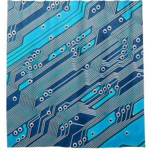 Electronic circuit board close up. circuit,board,b duschvorhang