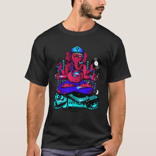 Electronic Dance Music or 90s Music or Ganesha EDM T-Shirt (Vorderseite)